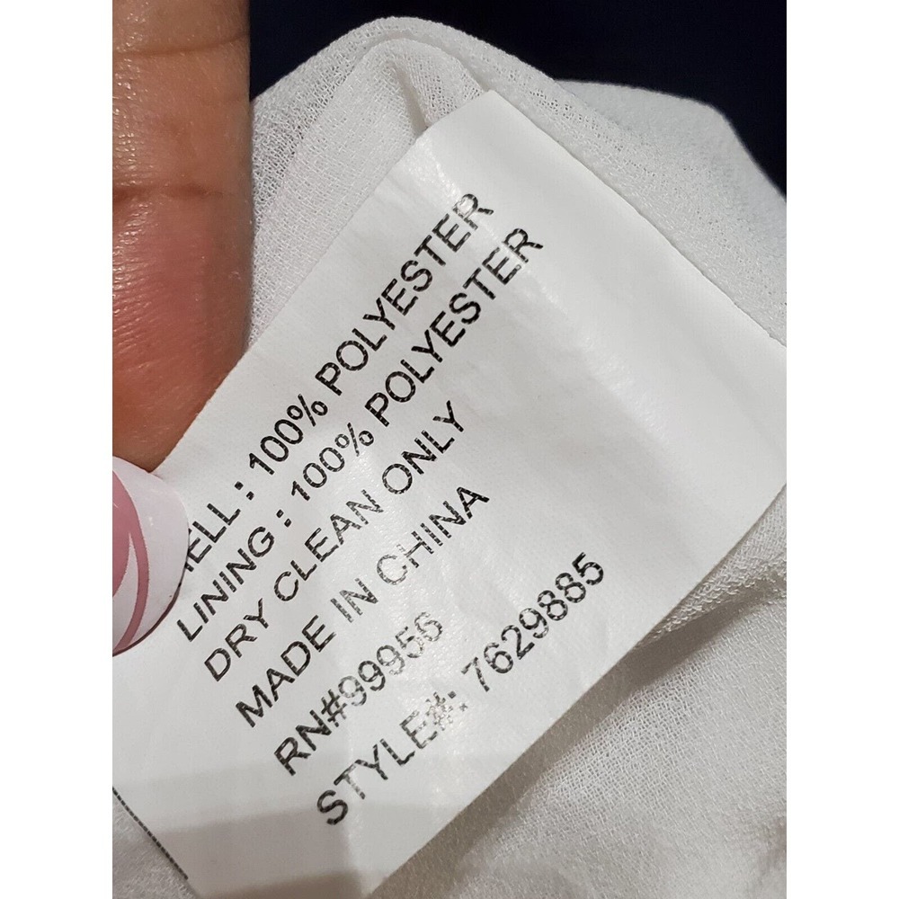 Shoshanna Blue & White Polyester Halter Sleeveless Long Maxi Dress Pockets 4 - Picture 10 of 15